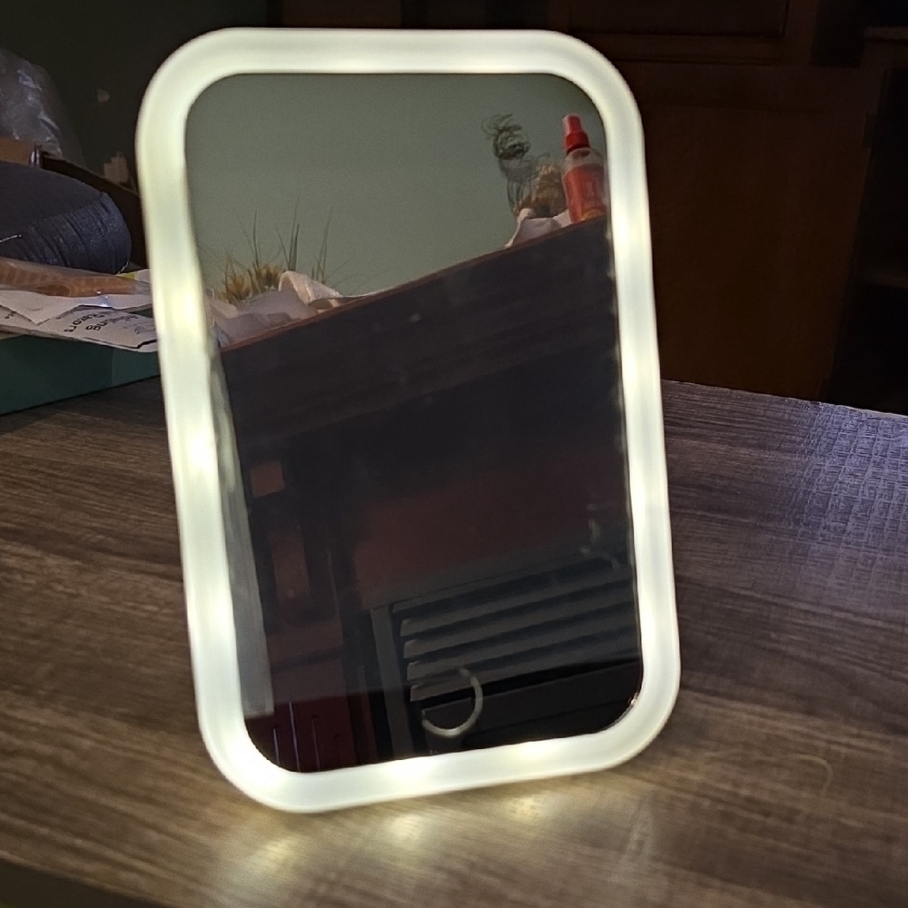 LED Vanity Mirror with White Frame
